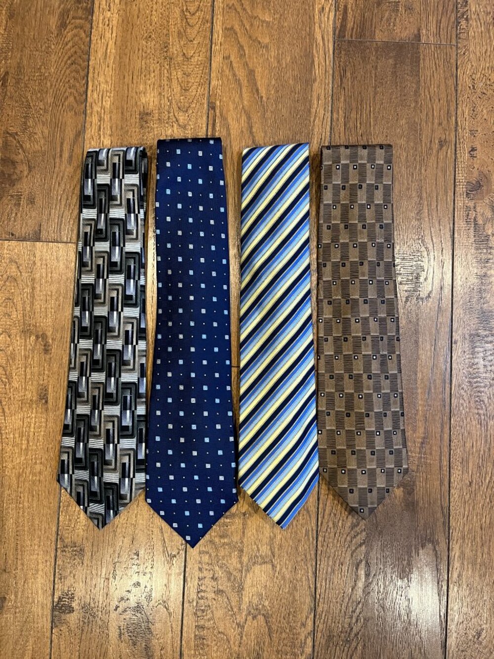 Stafford Ties Lot 4 Necktie Bundle Mens  Multicolored Silk Classic